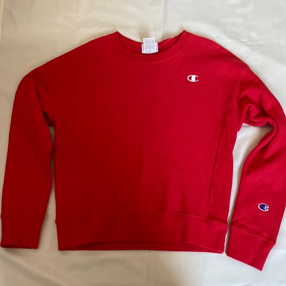 Red Champion crewneck